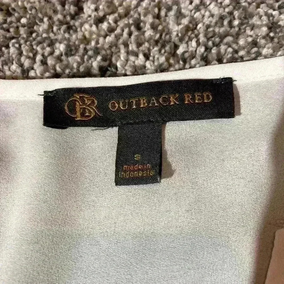 WOMANS Sheer Lace BLOUSE~OUTBACK RED SIZE S - Picture 4 of 8